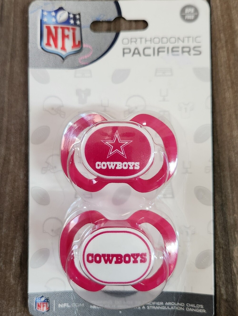 NFL Dallas Cowboys Pink Pacifiers